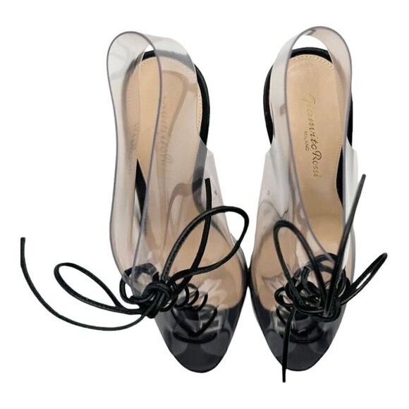 Gianvito Rossi PVC Naked Lace-Up Booties NWOT - Picture 8 of 12